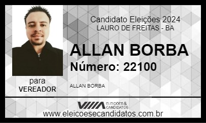 Candidato ALLAN BORBA 2024 - LAURO DE FREITAS - Eleições