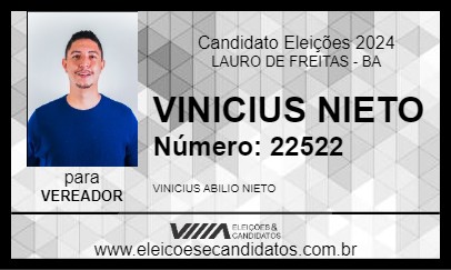 Candidato VINICIUS NIETO 2024 - LAURO DE FREITAS - Eleições