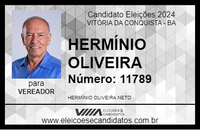 Candidato HERMÍNIO OLIVEIRA 2024 - VITÓRIA DA CONQUISTA - Eleições