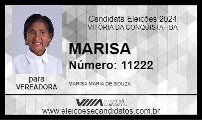 Candidato MARISA 2024 - VITÓRIA DA CONQUISTA - Eleições