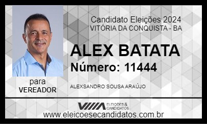 Candidato ALEX BATATA 2024 - VITÓRIA DA CONQUISTA - Eleições