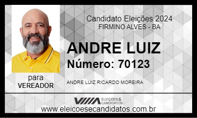 Candidato ANDRE LUIZ 2024 - FIRMINO ALVES - Eleições