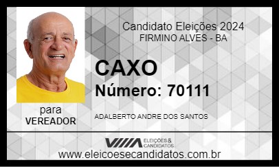 Candidato CAXO 2024 - FIRMINO ALVES - Eleições