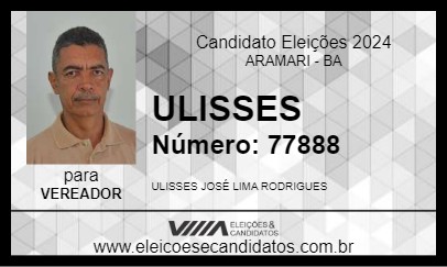 Candidato ULISSES 2024 - ARAMARI - Eleições