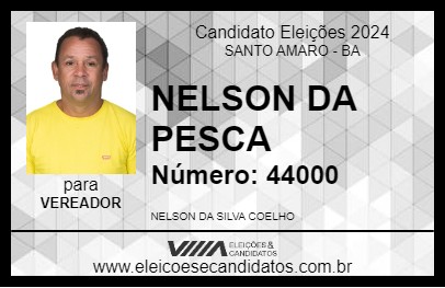 Candidato NELSON DA PESCA 2024 - SANTO AMARO - Eleições