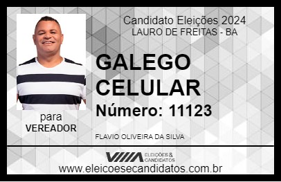 Candidato GALEGO CELULAR 2024 - LAURO DE FREITAS - Eleições