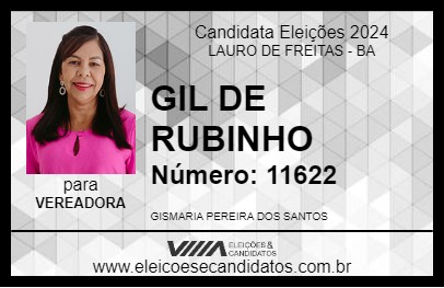 Candidato GIL DE RUBINHO 2024 - LAURO DE FREITAS - Eleições