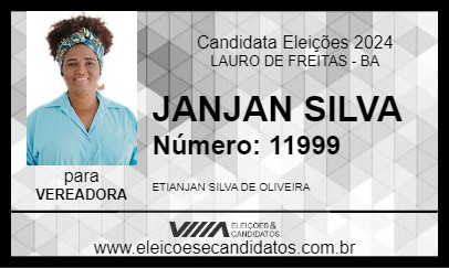 Candidato JANJAN SILVA 2024 - LAURO DE FREITAS - Eleições