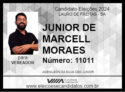 Candidato JUNIOR DE MARCELL MORAES 2024 - LAURO DE FREITAS - Eleições