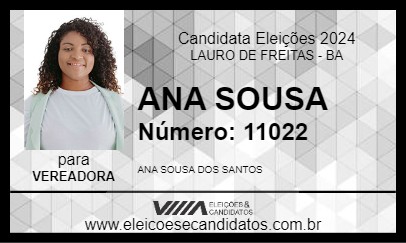 Candidato ANA SOUSA 2024 - LAURO DE FREITAS - Eleições