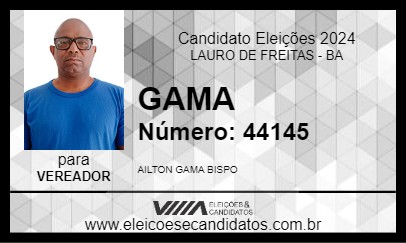 Candidato GAMA 2024 - LAURO DE FREITAS - Eleições