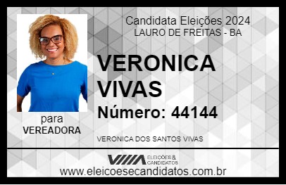 Candidato VERONICA VIVAS 2024 - LAURO DE FREITAS - Eleições