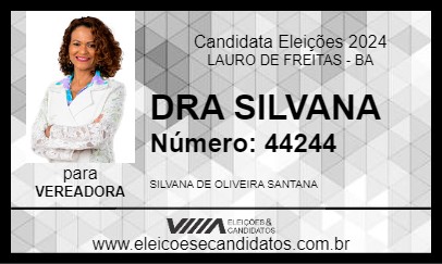 Candidato DRA SILVANA 2024 - LAURO DE FREITAS - Eleições