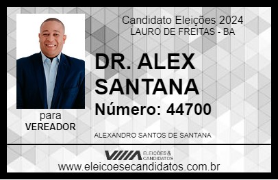 Candidato DR. ALEX SANTANA 2024 - LAURO DE FREITAS - Eleições