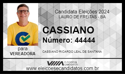 Candidato CASSIANO 2024 - LAURO DE FREITAS - Eleições