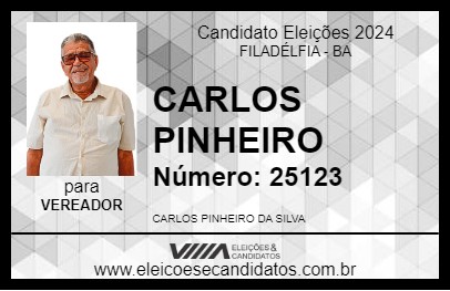 Candidato CARLOS PINHEIRO 2024 - FILADÉLFIA - Eleições