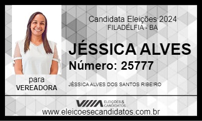 Candidato JÉSSICA ALVES 2024 - FILADÉLFIA - Eleições