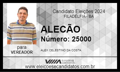 Candidato ALECÃO 2024 - FILADÉLFIA - Eleições