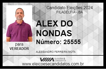 Candidato ALEX DO NONDAS 2024 - FILADÉLFIA - Eleições