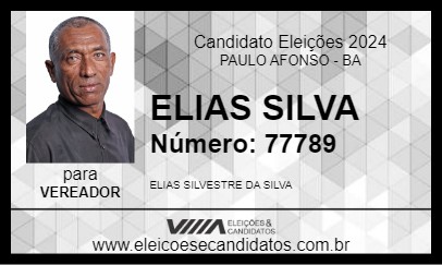 Candidato ELIAS SILVA 2024 - PAULO AFONSO - Eleições