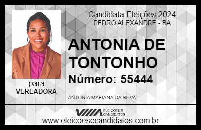 Candidato ANTONIA DE TONTONHO 2024 - PEDRO ALEXANDRE - Eleições