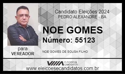 Candidato NOE GOMES 2024 - PEDRO ALEXANDRE - Eleições