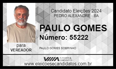 Candidato PAULO GOMES 2024 - PEDRO ALEXANDRE - Eleições