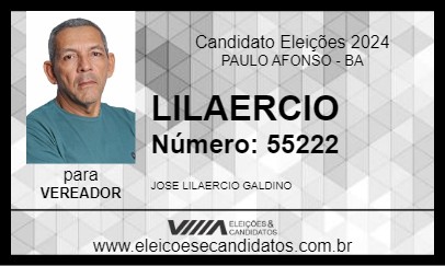 Candidato LILAERCIO 2024 - PAULO AFONSO - Eleições