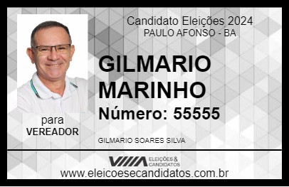 Candidato GILMARIO MARINHO 2024 - PAULO AFONSO - Eleições