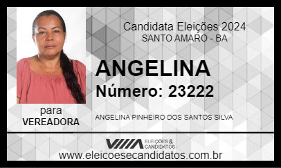 Candidato ANGELINA 2024 - SANTO AMARO - Eleições