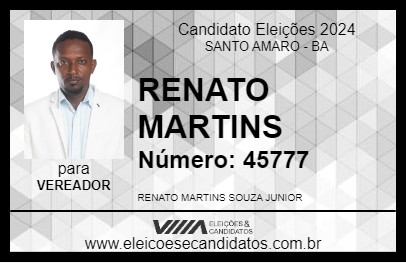 Candidato RENATO MARTINS 2024 - SANTO AMARO - Eleições