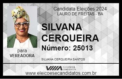 Candidato SILVANA CERQUEIRA 2024 - LAURO DE FREITAS - Eleições