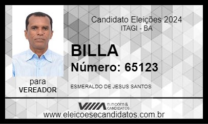 Candidato BILLA 2024 - ITAGI - Eleições