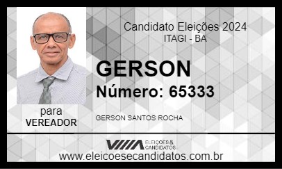 Candidato GERSON 2024 - ITAGI - Eleições