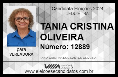 Candidato TANIA CRISTINA OLIVEIRA 2024 - JEQUIÉ - Eleições