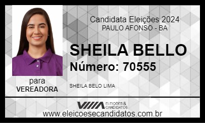 Candidato SHEILA BELLO 2024 - PAULO AFONSO - Eleições