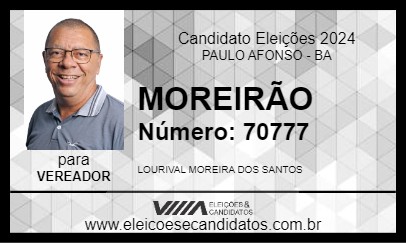 Candidato MOREIRÃO 2024 - PAULO AFONSO - Eleições