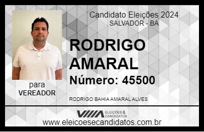 Candidato RODRIGO AMARAL 2024 - SALVADOR - Eleições