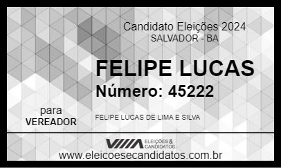 Candidato FELIPE LUCAS 2024 - SALVADOR - Eleições