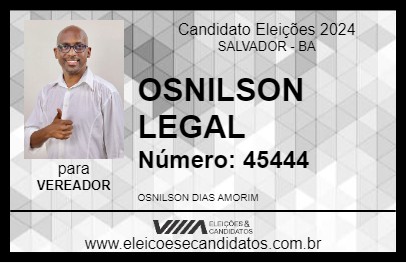 Candidato OSNILSON LEGAL 2024 - SALVADOR - Eleições