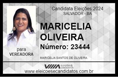 Candidato MARICELIA OLIVEIRA 2024 - SALVADOR - Eleições