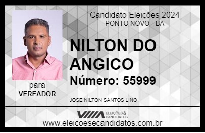 Candidato NILTON DO ANGICO 2024 - PONTO NOVO - Eleições