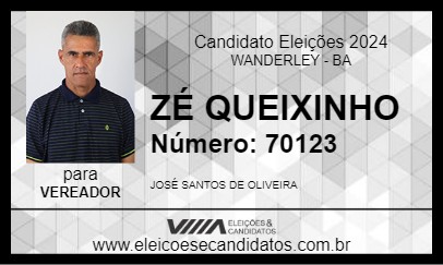 Candidato ZÉ QUEIXINHO 2024 - WANDERLEY - Eleições