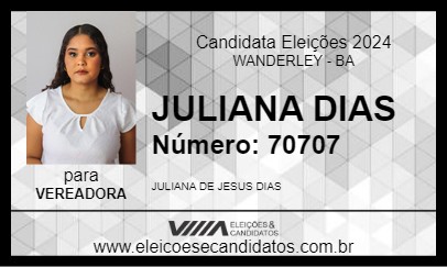 Candidato JULIANA DIAS 2024 - WANDERLEY - Eleições