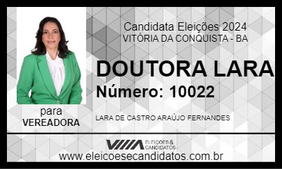 Candidato DOUTORA LARA 2024 - VITÓRIA DA CONQUISTA - Eleições