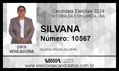 Candidato SILVANA 2024 - VITÓRIA DA CONQUISTA - Eleições