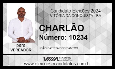 Candidato CHARLÃO 2024 - VITÓRIA DA CONQUISTA - Eleições