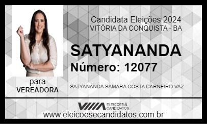 Candidato SATYANANDA 2024 - VITÓRIA DA CONQUISTA - Eleições