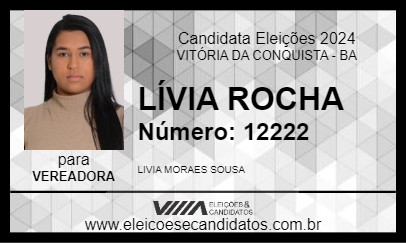 Candidato LÍVIA ROCHA 2024 - VITÓRIA DA CONQUISTA - Eleições