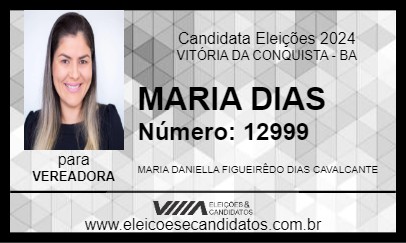 Candidato MARIA DIAS 2024 - VITÓRIA DA CONQUISTA - Eleições